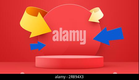 Abstrakter Szenenhintergrund. Produktpräsentation, Mock-up, Show kosmetische Produkt, Podium, Bühne Sockel oder Plattform. Vektorgrafik Stock Vektor