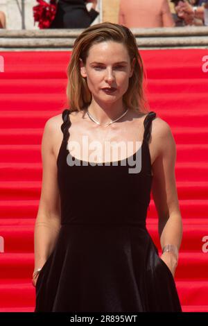 Italien, Rom, 19. Juni 2023. Weltpremiere des Actionfilms „Mission Impossible - Dead Reckoning Part One“ auf der Spanischen Treppe. Abbildung: Rebecca Ferguson Foto © Fabio Mazzarella/Sintesi/Alamy Live News Stockfoto