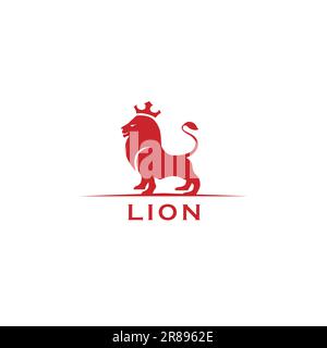 „Lion Kids“-Logo einfaches und klares Design für dich Stock Vektor