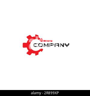 Gear Logo Starkes Und Einfaches Design. Tool-Logo Stock Vektor