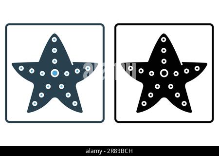 Seestern-Symbol. Solides Icon-Design. Einfache Vektorkonstruktion editierbar Stock Vektor