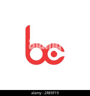 EPS10 Anfangsbuchstaben für Vektorzeichen bc-Logo-Designvorlage isoliert auf weißem Hintergrund Stock Vektor