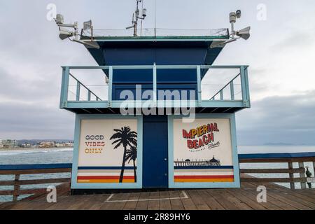 Imperial Beach Pier in San Diego, Kalifornien Stockfoto