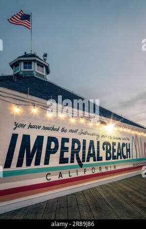 Imperial Beach Pier in San Diego, Kalifornien Stockfoto
