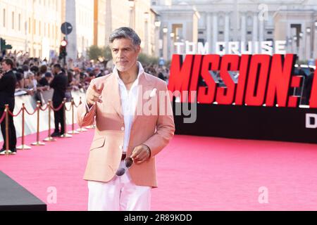 Esai Morales nimmt am 19. Juni 2023 im Auditorium della Conciliazione in Rom, Italien, an der Weltpremiere von Paramount Pictures „Mission: Impossible - Dead Reckoning Part One“ Teil. â Photo: Cinzia Camela. Stockfoto