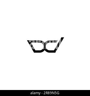 DD-Logo einfach. Symbol für Buchstabe D. Stock Vektor