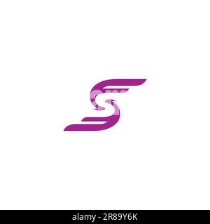 FS Wings Logo. S-Flügel-Logo-Design. FS Fly Logo Stock Vektor