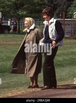 12. Mai 2007 The Queen bei der Royal Windsor Horse Show 2007 Foto vom Henshaw Archiv Stockfoto