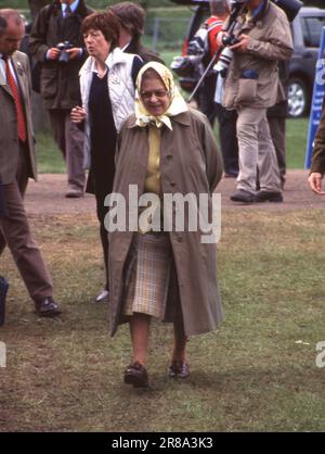 12. Mai 2007 The Queen bei der Royal Windsor Horse Show 2007 Foto vom Henshaw Archiv Stockfoto