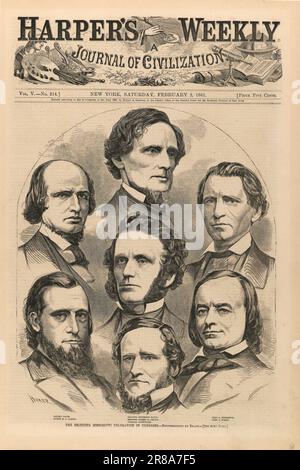 Die sezernierende Mississippi-Delegation im Kongress, von Harper's Weekly, 2. Februar 1861 1861, von Winslow Homer, geboren in Boston, MA 1836, gestorben Prout's Neck, ME 1910 Stockfoto