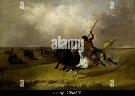 Buffalo Hunt on the Southwestern Prairies 1845 von John Mix Stanley, geboren in Canandaigua, NY 1814, gestorben in Detroit, MI 1872 Stockfoto