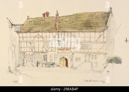 George Inn 1924 von Esther Blaikie MacKinnon, Schottland, geboren in Aberdeen, Schottland 1884-Tote Banchory, Schottland 1934 Stockfoto