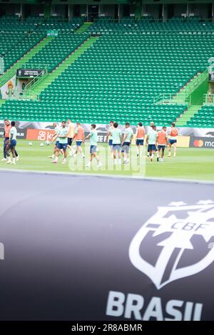 Lissabon, Portugal. 19. Juni 2023. LISSABON, PORTUGAL - JUNI 19: Brasilianische Spieler in Aktion während des offiziellen brasilianischen Trainings vor dem Fußballspiel gegen Senegal bei Estadio Jose Alvalade. (Foto: Sergio Mendes/PxImages) Kredit: Px Images/Alamy Live News Stockfoto