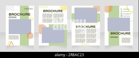 Fotografie Bearbeitung Kurs leer Broschüre Layout Design Stock Vektor