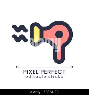 Haartrockner Pixel Perfect RGB-Farb-ui-Symbol Stock Vektor