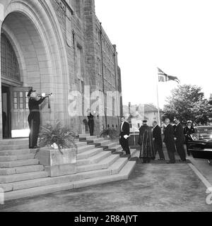 Aktueller Stand: 42. 5. 1960: Norwegens technisches Gründerzentrum Norwegens Technische Universität in Trondheim feierte anlässlich ihres 50. Jahrestags stark. Es gibt keinen schläfrigen 50-Jährigen, sondern ein College für gewalttätige Expansion in der Altstadt. Foto: Aage Storløkken / Aktuell / NTB ***FOTO NICHT VERARBEITET*** Stockfoto