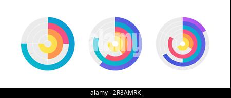 Infografik zu Spitzenzeiten mit Diagrammelementen Stock Vektor
