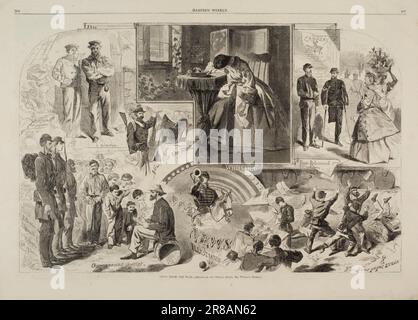 Nachrichten aus dem Krieg, von Harper's Weekly, 14. Juni 1862 1862, von Winslow Homer, geboren in Boston, MA 1836-gestorben Prout's Neck, ME 1910 Stockfoto