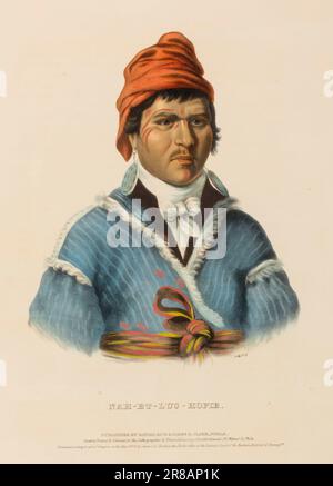 NAH-ET-LUC-HOPIE. Aus der Geschichte der indischen Stämme Nordamerikas. 1843 von McKenney und Hall, 1836-1844 Stockfoto