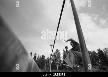 Strom 34 - 5 - 1974: Falkum macht LiveStud. Mit. Leif Roar Falkum verlangt einen Medaillenplatz während der Leichtathletik-EC in Rom. Foto: Ivar Aaserud / Aktuell / NTB ***FOTO NICHT ABGEBILDET*** Stockfoto