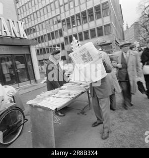 Aktuell 46-6-1960: So wird aus einer weiteren Nachricht Eine Rede - und ihr Weg zu Zeitungslesern weltweit. Wenige Minuten, nachdem Chruschtschow das UN-Podium verließ, wurden seine Worte um die Welt telegrafiert. Foto: Ivar Aaserud / Aktuell / NTB ***FOTO NICHT ABGEBILDET*** Stockfoto