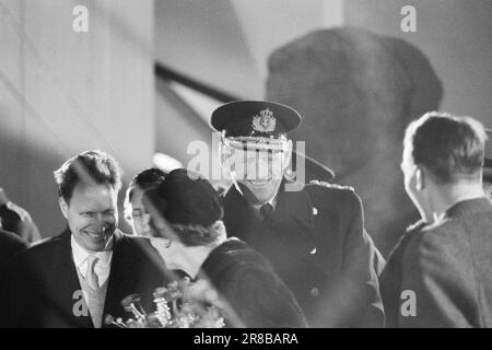 Aktueller 9-3-1960 : Königlicher dänischer Charme Norwegen hat einen offiziellen königlichen Besuch aus Dänemark, drei kalte und saure Tage im Februar zu Ende Foto: Ivar Aaserud / Sverre A. Børretzen / Aktuell / NTB ***FOTO NICHT IMAGE PROCESSED*** Stockfoto