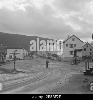 Aktuell 46-7-1960: Soll dieses Dorf verwüstet werden? Die Bergbaugemeinde Bjørkåsen steht vor ihrem Niedergang, wenn nicht bald neue Arbeitsplätze geschaffen werden. Die Erzreserven reichen nur für 2 1/2 Betriebsjahre aus. Die Jungen fliehen aus dem Dorf, und die Alten sind beunruhigt über die Ungewissheit. „Es muss eine neue Industrie aufgebaut werden, das ist eine beliebte Forderung“, sagt die Ballangsværingen. Foto: Bjarne Amundsen / Aktuell / NTB ***FOTO NICHT ABGEBILDET*** Stockfoto