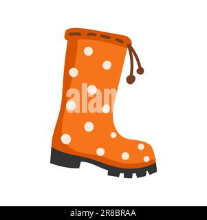 L-Großbuchstabe isoliertes Herbstzeichen in Form von Gummistiefeln. Typensatz oder Typenelement für Vektor-gepunktete Schuhe. ABC-Schriftart für Thanksgiving Stock Vektor