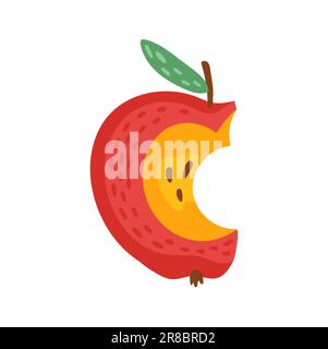 C-Buchstabe Herbsttypensatz oder -Element, alphabetisches Zeichen eines Karikaturapfens mit Blatt. Vector Capital Großbuchstabe C, englisches Thanksgiving-Alphabet Stock Vektor