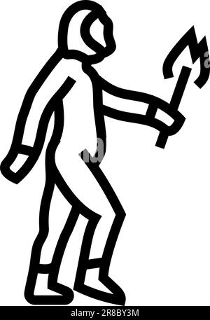 homo heidelbergensis, menschliche Evolutionslinie, Symbolvektordarstellung Stock Vektor