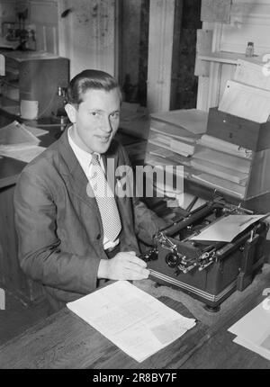 Aktuell 21. 5. 1947: Viking - Skeiddie Finalisten des Jahres werden im Finale zwei gute Technikteams gegeneinander antreten. Die meisten Spieler in Skeid und Wikingern genießen sich am besten auf nassen und schweren Plätzen. Foto: Aktuell/NTB ***FOTO NICHT VERARBEITET*** Stockfoto