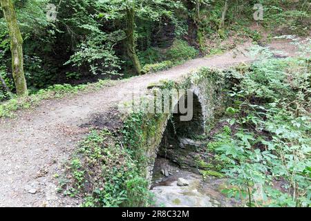 Blick auf den Francigena Trail in Lunigiana, Italien Stockfoto