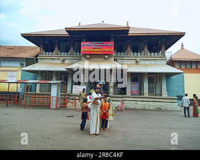 Kollur Mookambika Tempel, Mookambika, Karnataka, südindien, Chandika homam, Mookambika Tempel Streitwagen, hindu Tempel, indischer Tempel, sri Mooksmbiks Tempel Stockfoto