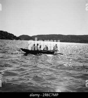 Tatsächlich 11-2-1947: Die Jödeleieren in Ystehede Norwegens neuen Bürgern am Samstag, den 9. Mai, näherte sich das norwegische Truppentransportschiff "Svalbard" dem Hafen in Halden. An Bord waren 399 Juden, die nun ein Zuhause in diesem Land finden und ein neues Leben aufbauen werden nach vielen Jahren der Albträume in der Nähe der Gasöfen und Hinrichtungseinheiten. Foto: Th. Skotaam/Aktuell/NTB Stockfoto