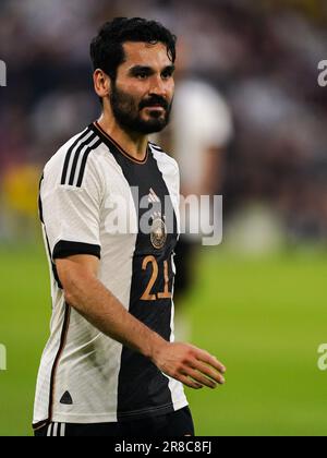 Gelsenkirchen, Deutschland. 20. Juni 2023. GELSENKIRCHEN, DEUTSCHLAND - 20. JUNI: Ilkay Gundogan aus Deutschland schaut auf das internationale Freundschaftsspiel zwischen Deutschland und Kolumbien in der Veltins-Arena am 20. Juni 2023 in Gelsenkirchen (Foto von Joris Verwijst/Orange Pictures). Guthaben: Orange Pics BV/Alamy Live News Stockfoto