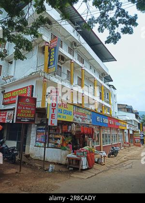 Kollur Mookambika Tempel, Mookambika, Karnataka, südindien, Chandika homam, Mookambika Tempel Streitwagen, hindu Tempel, indischer Tempel, sri Mooksmbiks Tempel Stockfoto