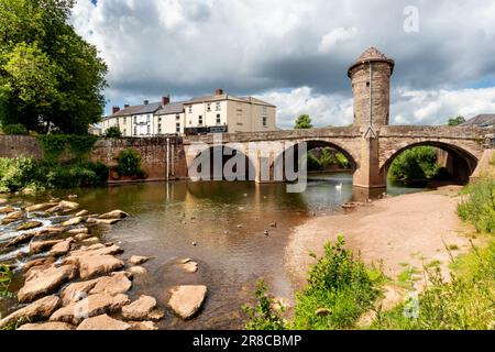 Monnow Bridge, Monmouth, Wales. Stockfoto