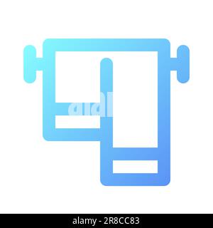Handtücher Pixel Perfect Gradient linear ui-Symbol Stock Vektor