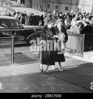 Aktueller 9-3-1960 : Königlicher dänischer Charme Norwegen hat einen offiziellen königlichen Besuch aus Dänemark, drei kalte und saure Tage im Februar zu Ende Foto: Ivar Aaserud / Sverre A. Børretzen / Aktuell / NTB ***FOTO NICHT IMAGE PROCESSED*** Stockfoto