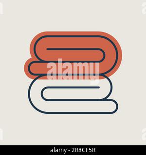 Stapel gefalteter Badetücher oder Servietten Vektor-Symbol. Hotelschild. Graph Symbol für Reise-und Tourismus-Website und Apps Design, Logo, App, UI Stock Vektor