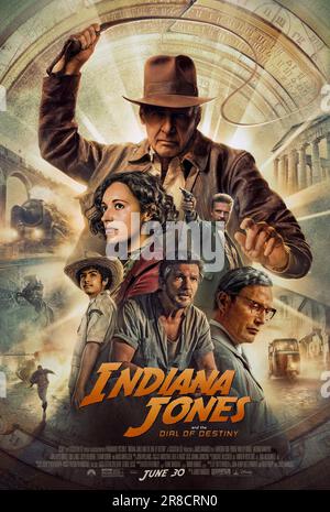 Indiana Jones und das „Dial of Destiny“-Poster Stockfoto