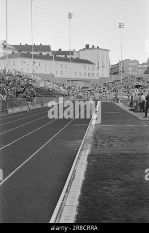 Aktuell 29 - 6 - 1974: Kleiner Bruder in der Welt EliteLittle Brother hat Big Brother für immer distanziert. Arne Kvalheim muss in der Schlange stehen. Knut Kvalheim gehört nach 13.20.4 während der Top Games in Helsinki vor ein paar Wochen zur entschieden Weltelite in 5000 Metern Höhe. Bis heute hält er drei norwegische Rekorde, 3.000 Meter Steeplechase und flach und 5.000 Meter. Knut Kvalheim - mit seinen drei norwegischen Rekorden - muss sich in knapp zwei Monaten während der EG in Rom in der Favoritengruppe wiederfinden. Foto: Jo Grim Gullvåg / Aktuell / NTB ***FOTO NICHT ABGEBILDET*** Stockfoto