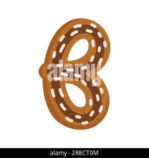 B Herbstalphabet, Schriftart für Thanksgiving. Ahornholz-Vektorpflanze von acer. Vektor-Comic-Schriftsatz oder -Typ, Typografie Großbuchstabe B Stock Vektor