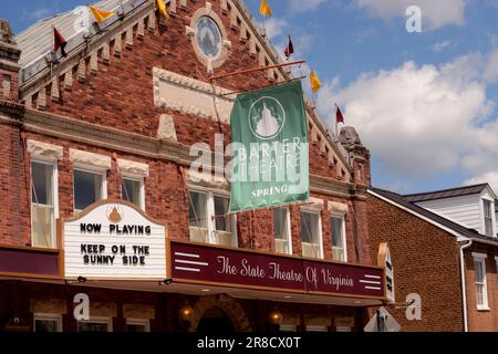 Das Barter Theatre, das 1933 in Abingdon, Virginia, eröffnet wurde, ist das am längsten betriebene professionelle Equity-Theater in den USA. Stockfoto