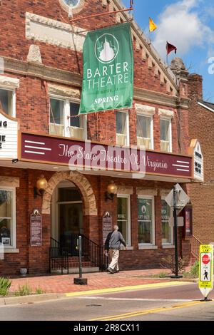 Das Barter Theatre, das 1933 in Abingdon, Virginia, eröffnet wurde, ist das am längsten betriebene professionelle Equity-Theater in den USA. Stockfoto