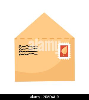 Süßes beigefarbenes Umschlagvektorkonzept Stock Vektor