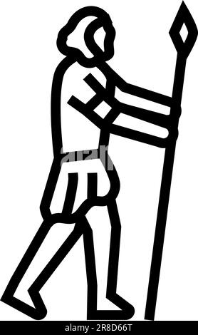 homo sapiens menschliche Evolutionslinie Symbolvektordarstellung Stock Vektor