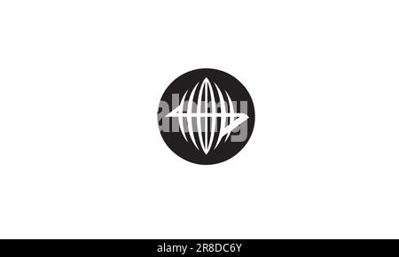 Business Round Logo schwarz einfaches flaches Symbol auf weißem Hintergrund Stock Vektor