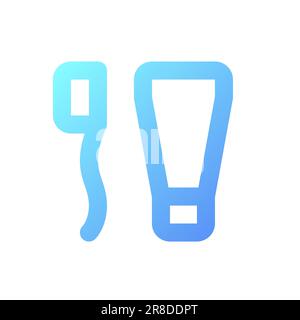 Mundhygiene Pixel Perfect Gradient lineares ui-Symbol Stock Vektor