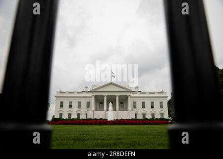 Washington, USA. 20. Juni 2023. Ein allgemeiner Überblick über das Weiße Haus in Washington, DC, am Dienstag, den 20. Juni, 2023. (Graeme Sloan/Sipa USA) Kredit: SIPA USA/Alamy Live News Stockfoto